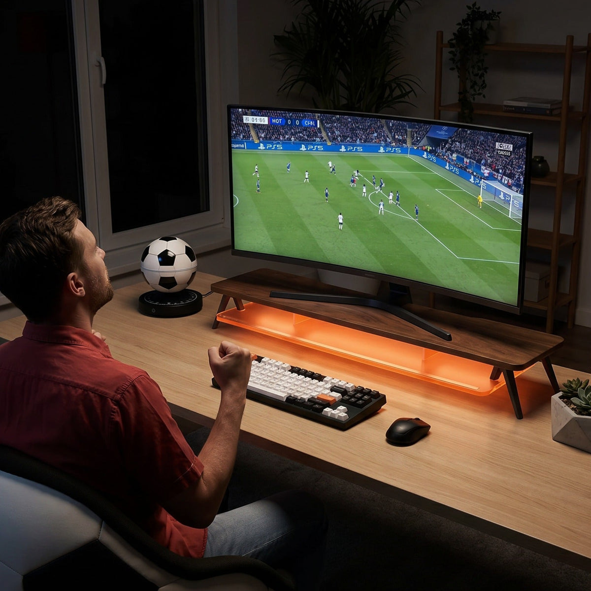 Das ultimative Fußball-Event-Setup: Buche deine eigene immersive Tribüne auf dem Schreibtisch