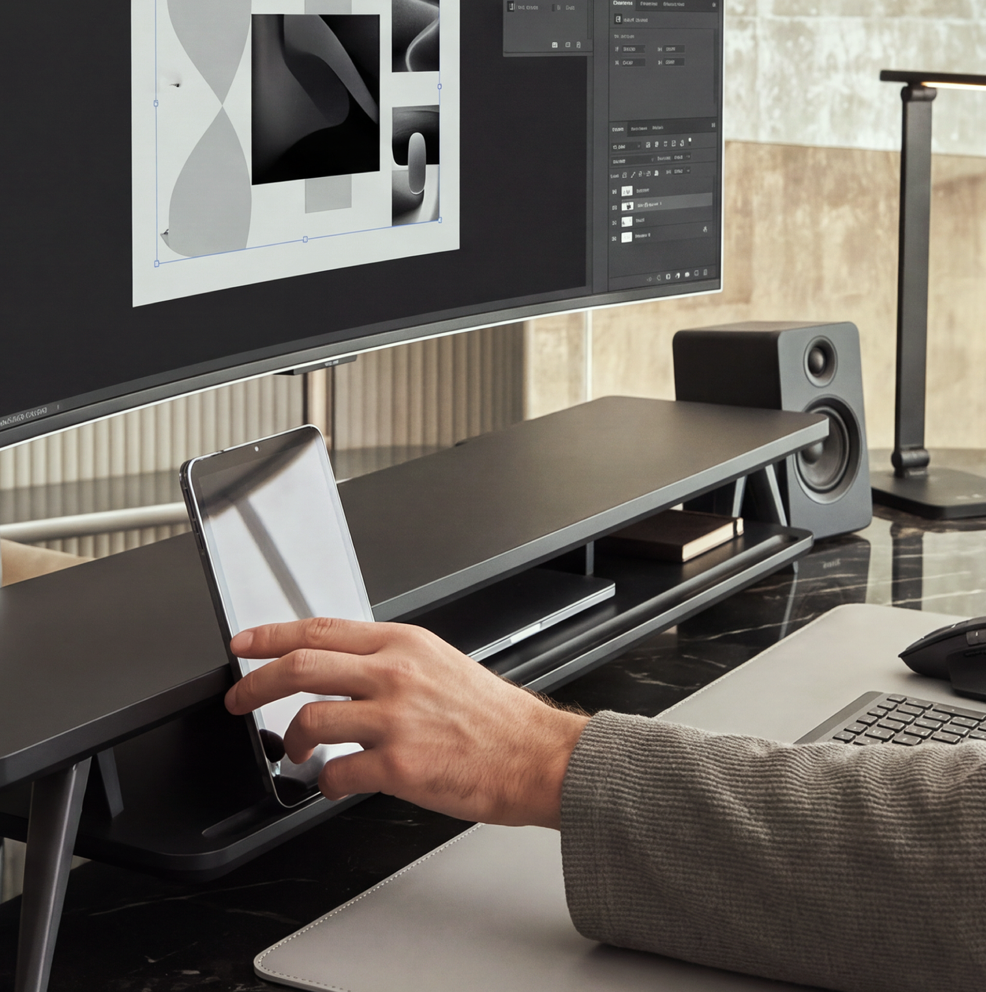 Rodin A222 Monitorständer – Extra Wide