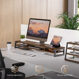 Frida Monitorständer Groß F210 - 42.5" Nussbaum