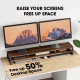 Frida Monitorständer Groß F210 - 42.5" Nussbaum