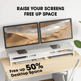 Frida Monitorständer Groß F210 - 42.5" Weiß